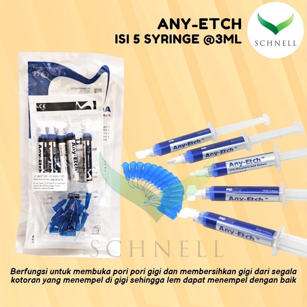 

Etching gel Anycom/ Etchant Made In Korea Any Etch 37% HV 5x3ml/syr