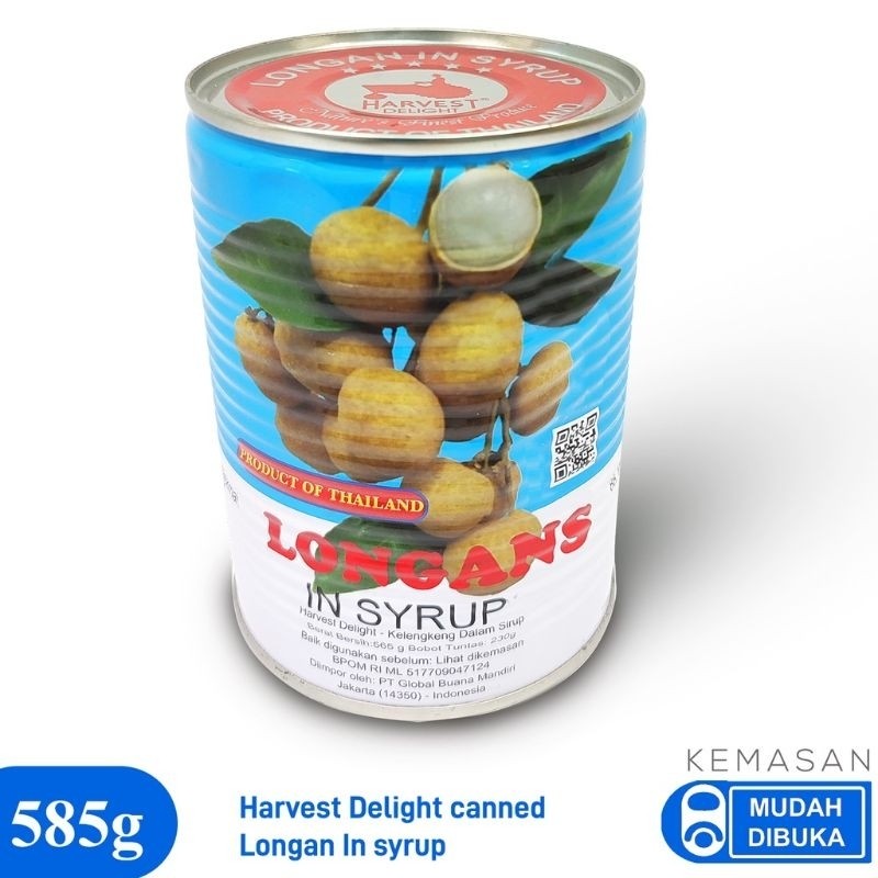 

Harvest delight Canned Longan in syrup Buah kelengkeng kaleng 565g