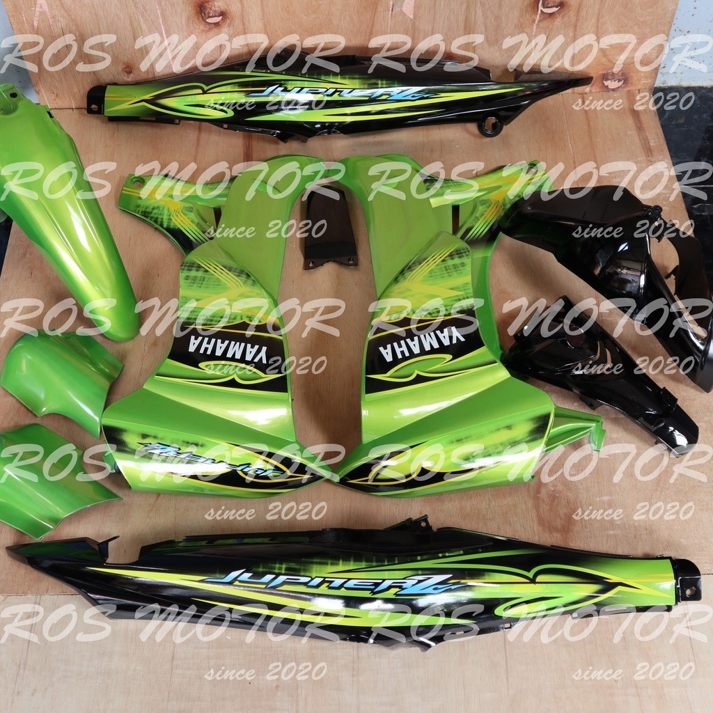 Cover Body Jupiter Z New Burhan 2008 Hijau Hitam Full Set Halus Bodi Jupiter Z Burhan Body Jupiter Z