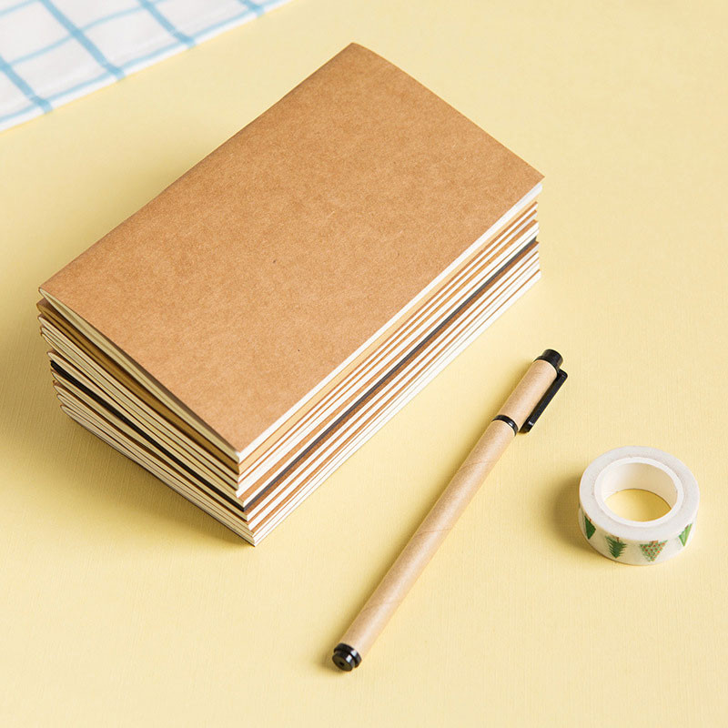 

Standard/Pocket Kraft Paper Notebook Blank Notepad Diary Journal Traveler's Notebook Refill Planner Organizer Filler Paper