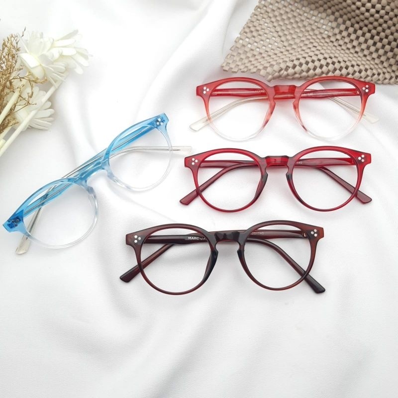 Kacamata Oval minus phocromic Anti radiasi