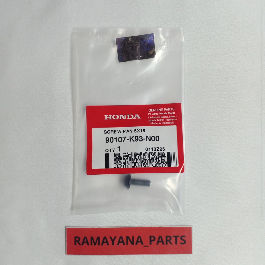 Baut Sekrup Screw Pan 5X16 Scoopy eSP K93 90107K93N00