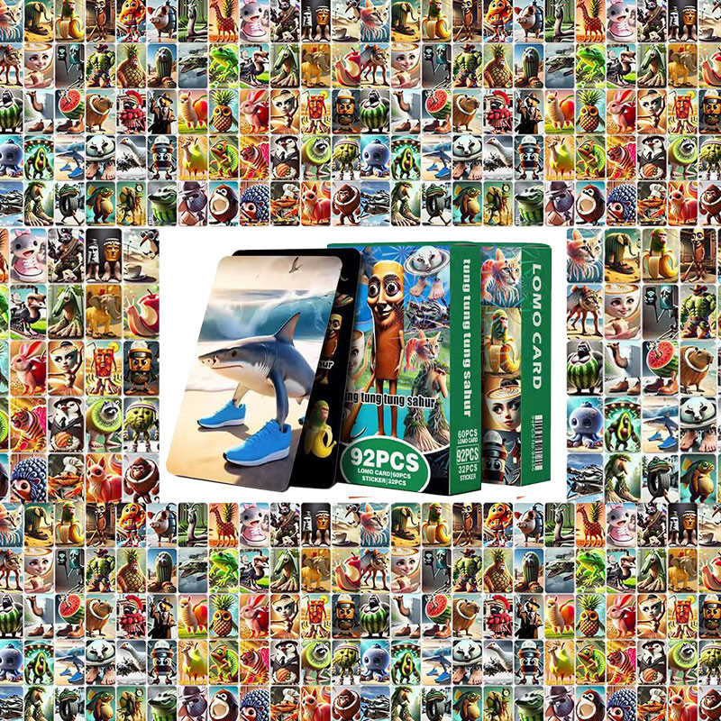 

3styles Italian Brainrot Lomo Cards Tralalero Tralala TungTungTung Sahur Card with Stickers Classic Toys New Collect Photo Gifts