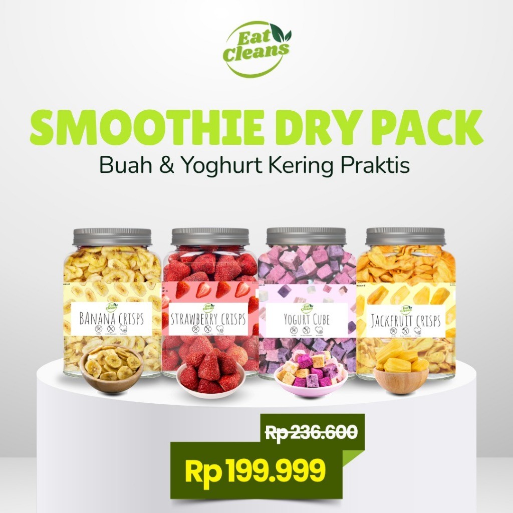 

KOMBO HEMAT - Dry Fruit Snack Diet Sehat - Freeze Dried Camilan Sehat Buah Kering Strawberry Pisang Nangka Yoghurt - Cemilan Snack Diet Rendah Kalori