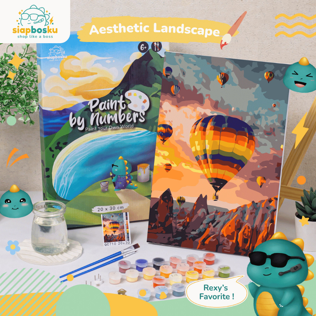 

SIAP BOSKU KANVAS LUKIS PAINT BY NUMBER 20x30 CM - AESTHETIC LANDSCAPE