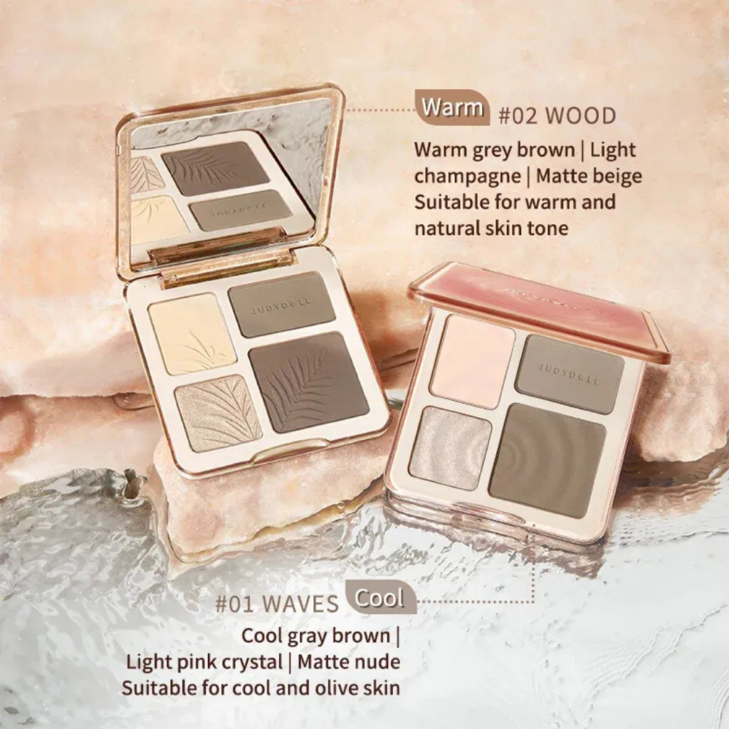 Judydoll Contour Highlighter Bronzer Palette  - Judydoll Face Pallate untuk hidung dan aegyosal