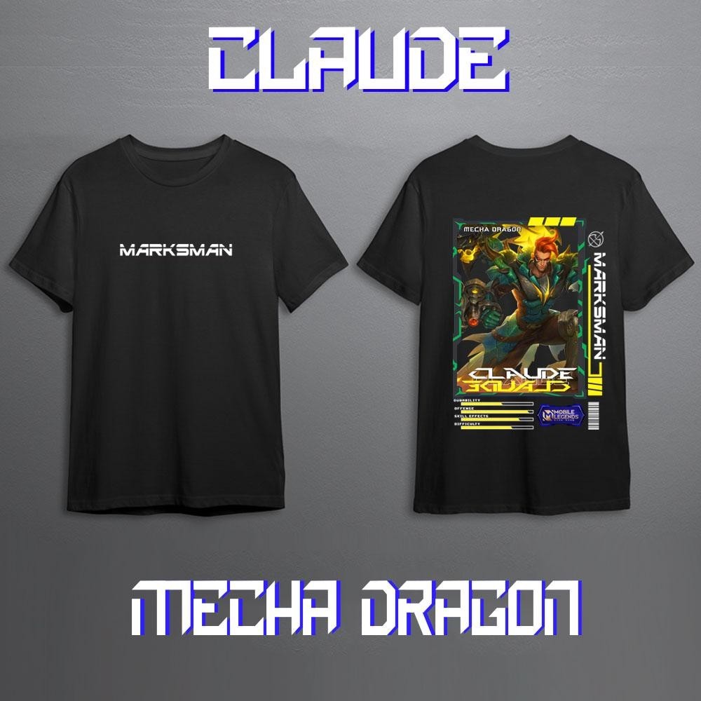 KAOS MOBILE LEGEND CLAUDE SKIN EPIC TERBARU KAOS GAMING MLBB CALUDE MARKSMAN SKIN TERBARU