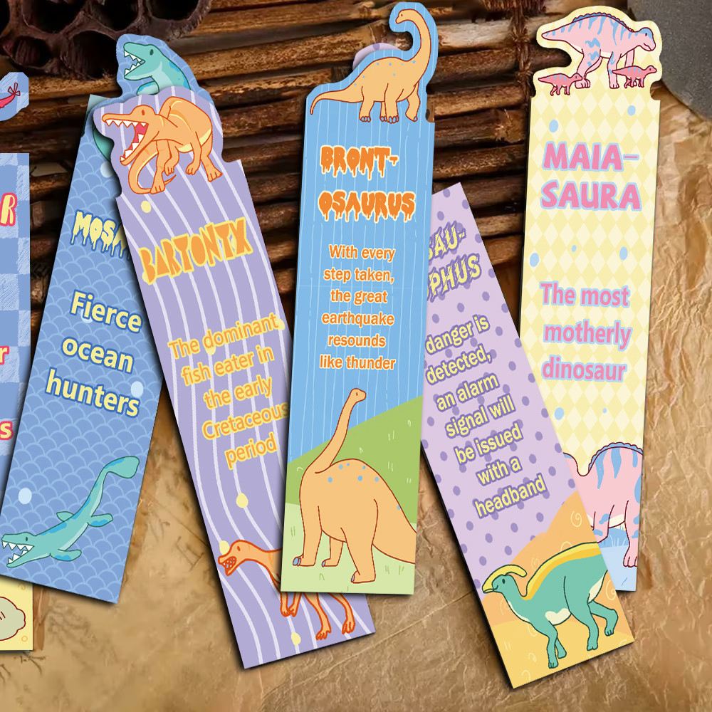 

30PCS CDinosaur Alien Bookmark Decoration Painting Reading Page Book Labeled Paper Student Book Gifts to Mark Cards Bookmark