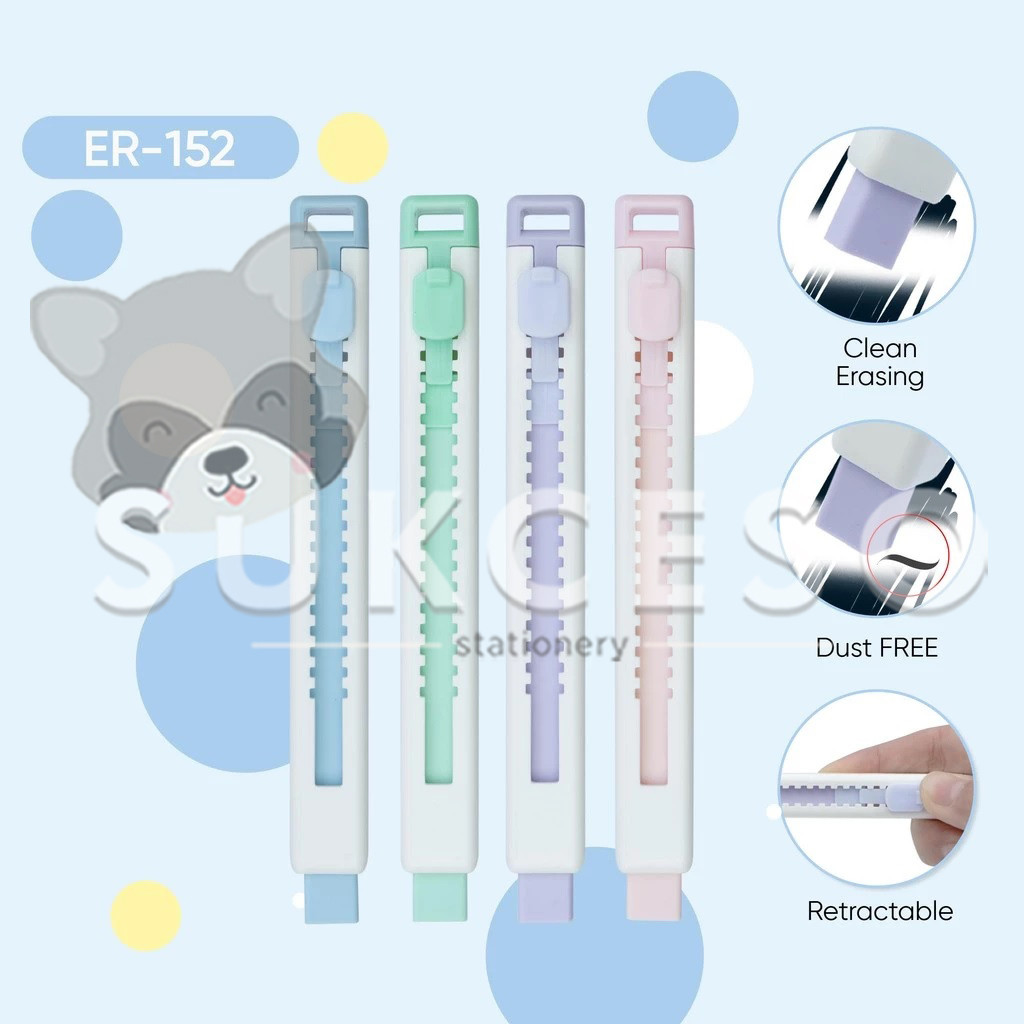

JOYKO Penghapus ER-152 Sliding Eraser Pastel Color SATUAN Murah