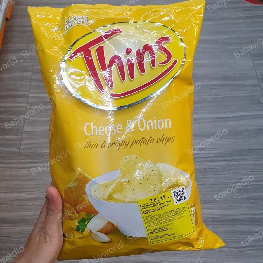

Thins Potato Chips Keripik Kentang Import 175gr Rasa Light & Tangy / Cheese & Onion