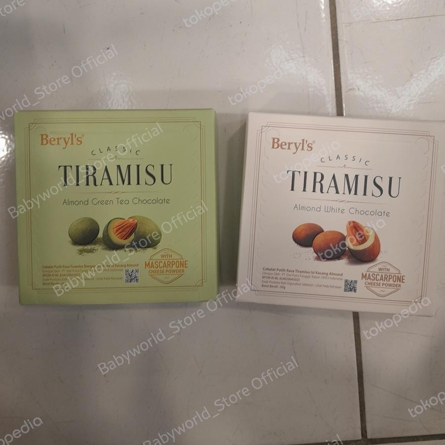 

Beryl's Beryls Tiramisu Chocolate Coklat dengan Almond IMPORT 65gr Rasa Green Tea / White Chocolate
