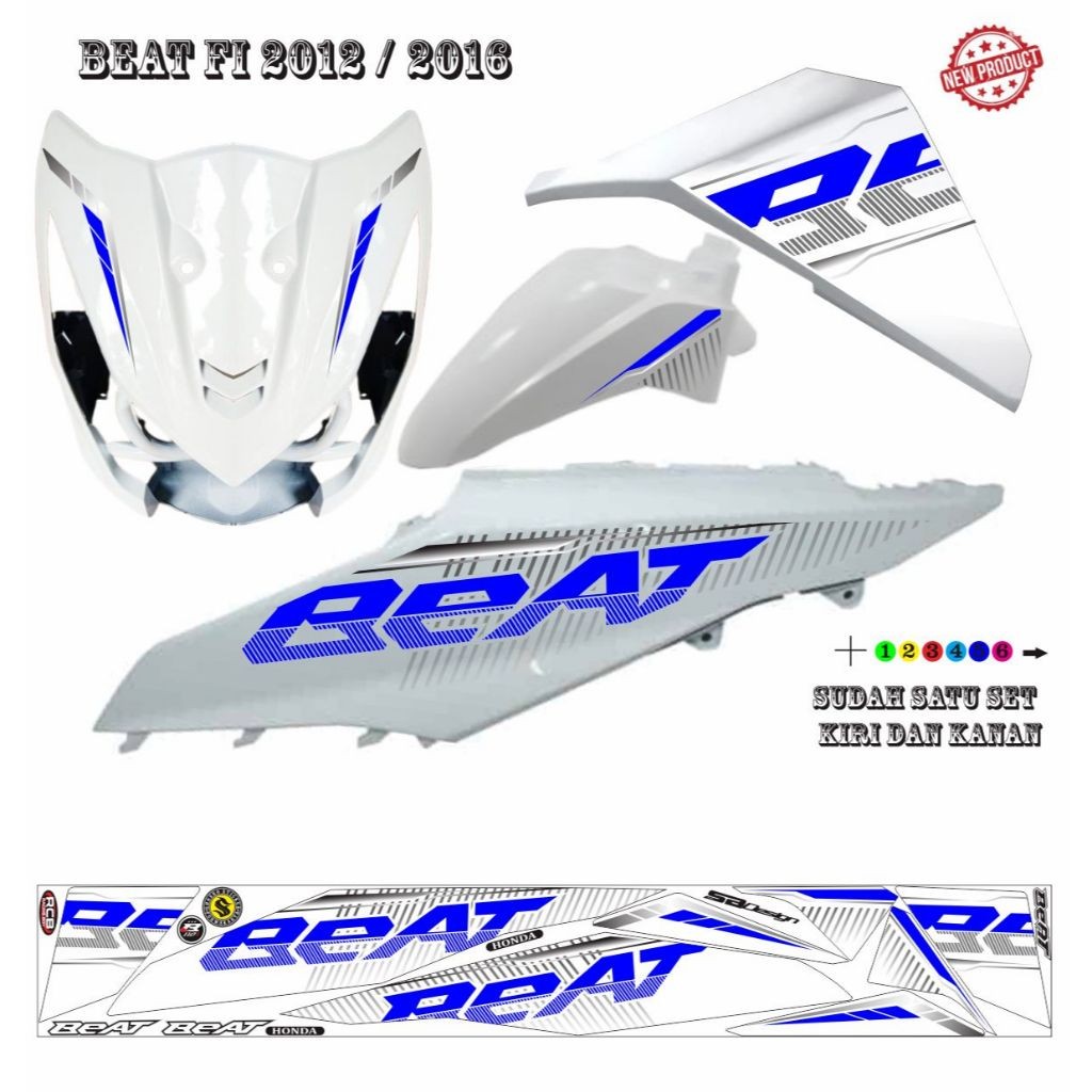STIKER MOTOR STIKER BEAT FI STRIPING KEREN BUAT MOTOR HONDA MATIKE BEAT FI