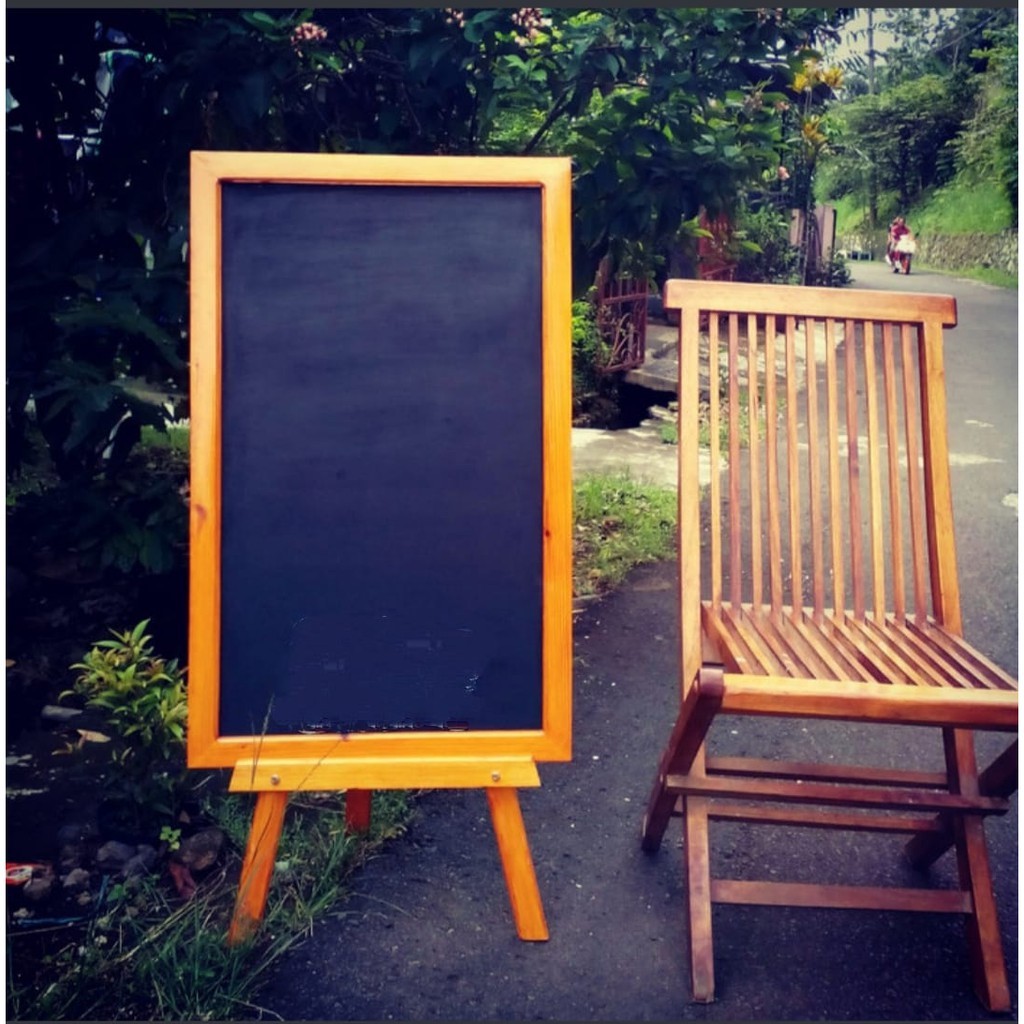 

NEW Blackboard standing 50x80cm Papan tulis kapur standing Papan Tulis Standing PREMIUM