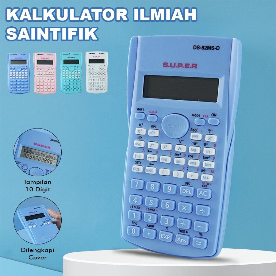 

Kalkulator Ilmiah Sin Cos Tan 2 Line baris 12 Digit Kalkulator Scientific Perlengkapan Kantor CA-0915