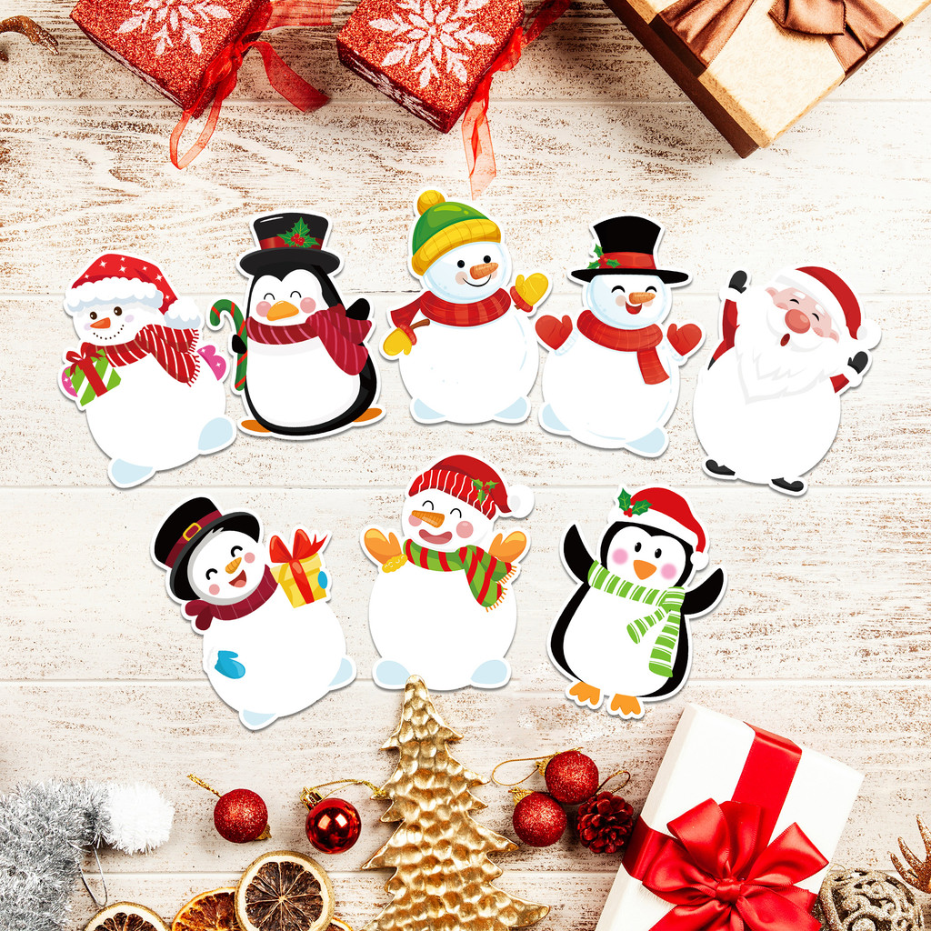 

240Pages Memo Pads Snowman Shaped Santa Claus Sticky Notes Label Notepad Self-Adhesive Memo Book For