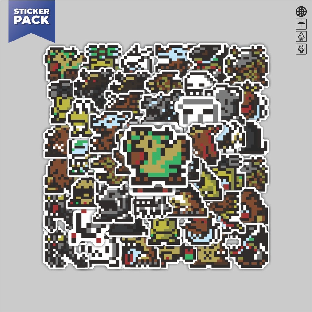 

[100PCS]Stiker Pack Stiker Pixel Digimon V43 Aesthetic Vinyl Anti Air Dekorasi Sticker Laptop Buku Journal Koper Helm Casing HP Gitar Helm Skateboard
