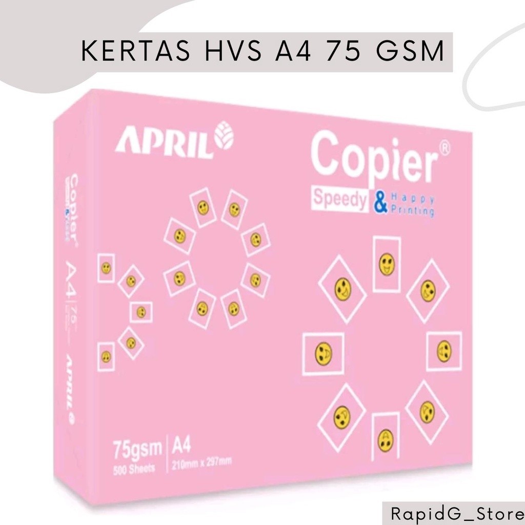 

Satu Rim Kertas HVS A4 75 GSM Copy Paper April Copier