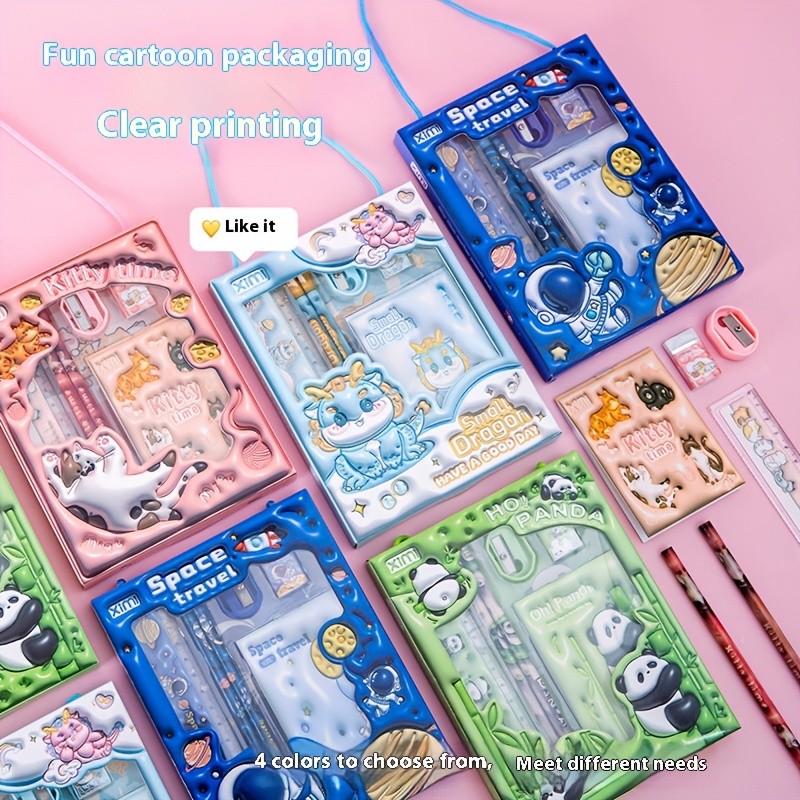 

4-piece Gift Box for Top Students - Teacher Recommended Essential Stationery Set: Exam/homework Aid Tool