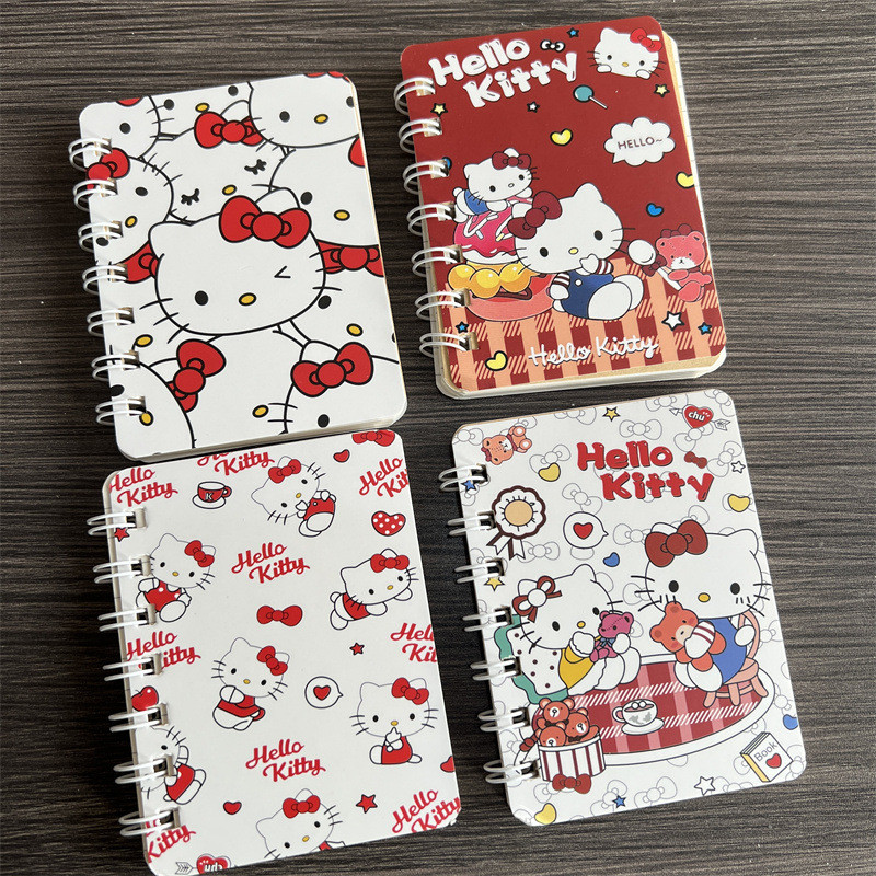

A7 Sanrio Hello Kitty Coil Notebook Ins Wind High Beauty Cute Girl Heart Horizontal Line Student Homework Notebook Random