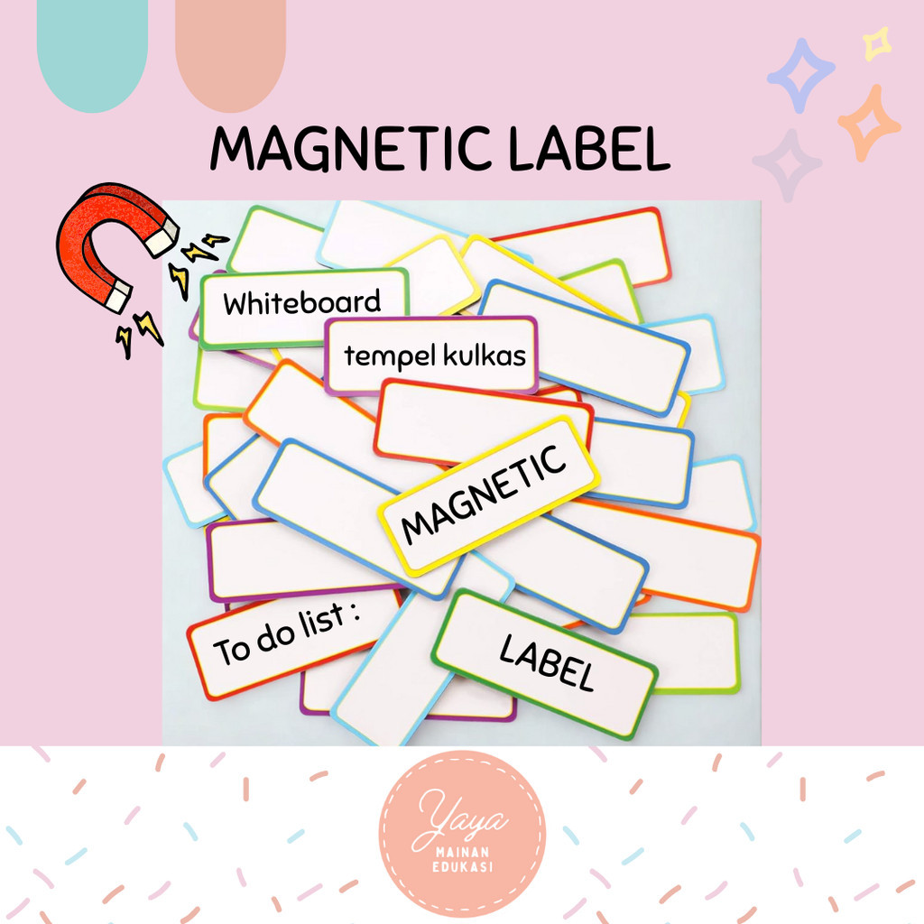 

Magnetic Label Magnet Tempelan Kulkas Memo Sticky Notes