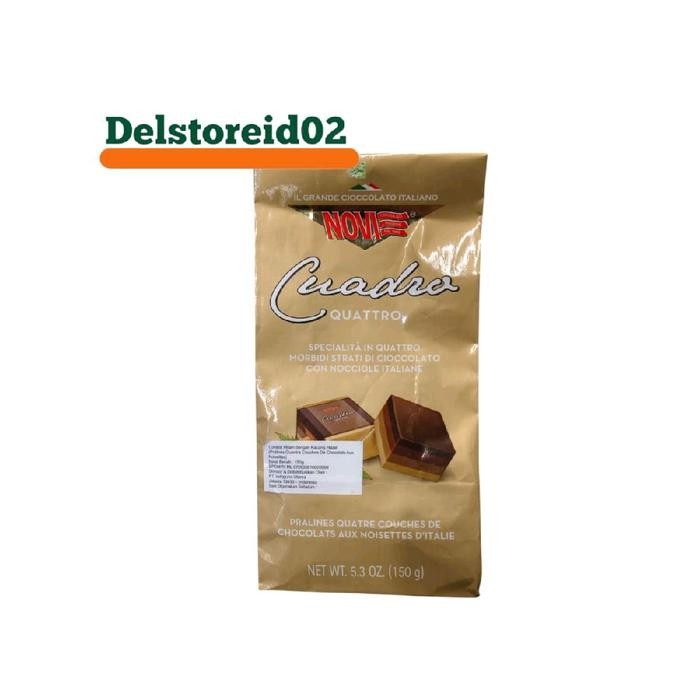 

Novi cuadro quattro (coklat hitam dengan kacang hazel) 150 gram