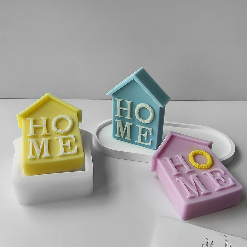

DIY House Aroma Candle Silicone Mold Handmade Gypsum Resin Form Ornament Mould Mousse Cake Chocolate Baking Molds