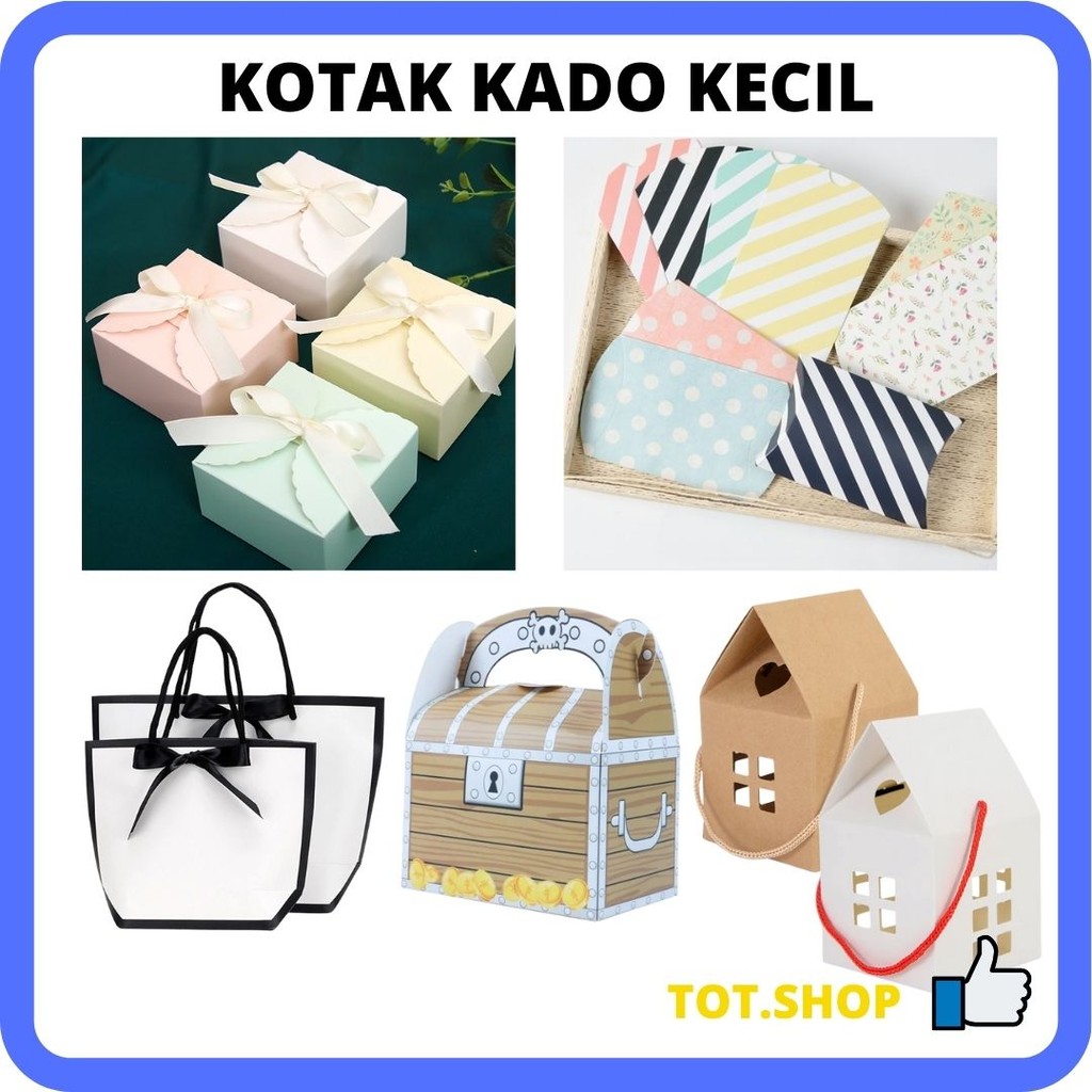 

[1-pcs] GIFT BOX Kotak kado pita mini souvenir hardbox korean boutique cute gift candy folding box