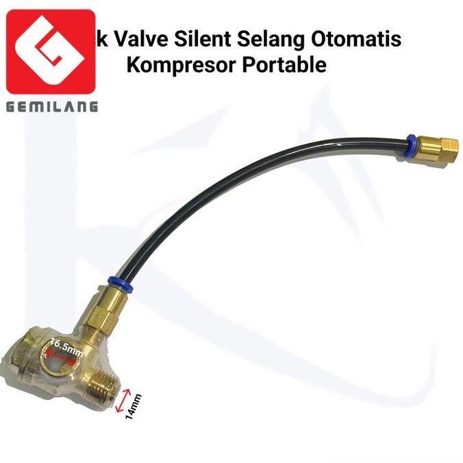 Paket Check Valve Kompresor Oilless + Selang Otomatis