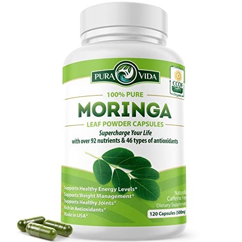 PURA VIDA MORINGA Moringa Capsules Single Origin Moringa Powder