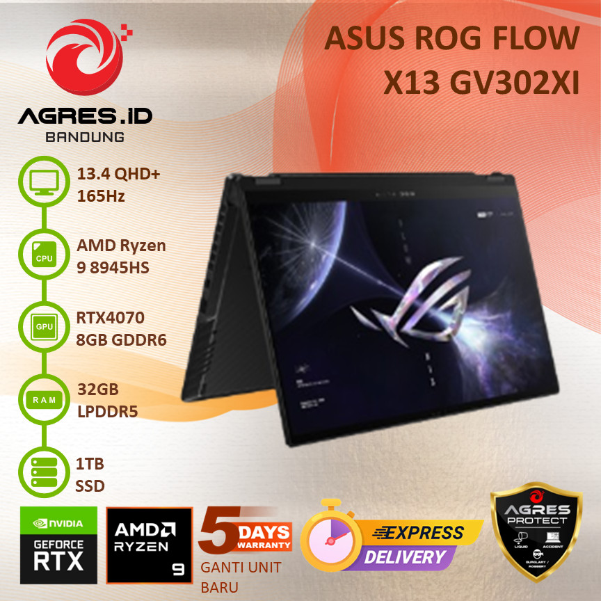 ASUS ROG FLOW X13 GV302XI RYZEN 9 7940HS RTX4070 32GB 1TB 13.4" QHD+