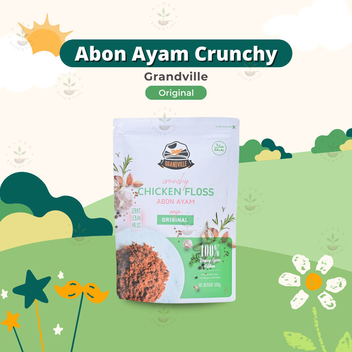 

HEMAT! Grandville Abon Sapi Ayam Crunchy – Abon Anak Non MSG Halal MPASI - Ayam Original