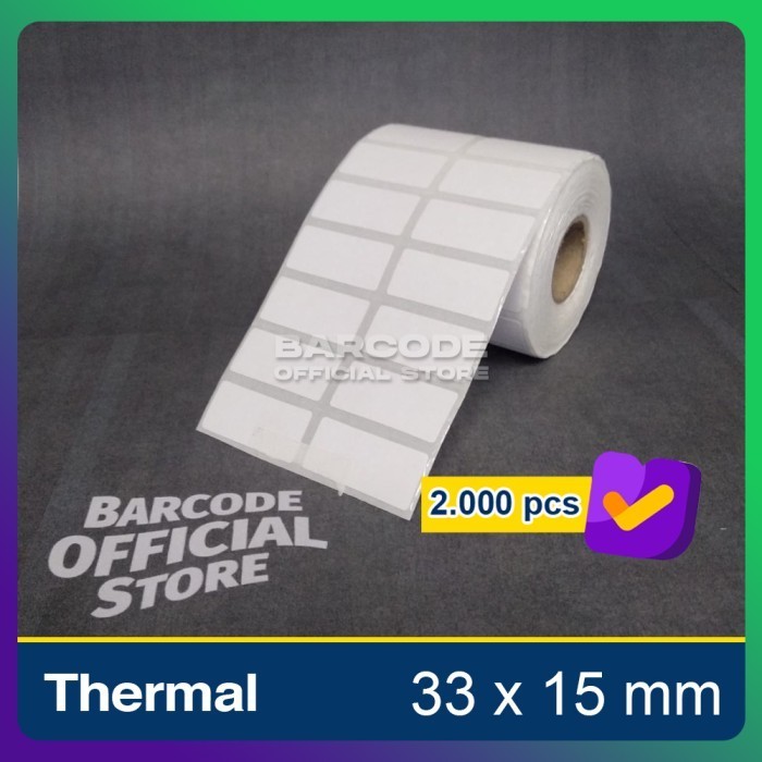 

KERTAS STICKER LABEL PRINTER BARCODE 33 X 15 MM - 2 LINE - THERMAL -TMA69
