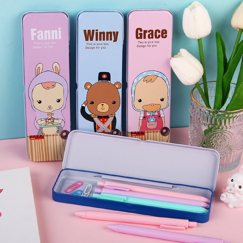 

INDOLAPAK (KP07) Kotak Pensil Kaleng Aesthetic Anak Fancy Mini Import/Tempat Pensil Karakter Kado Souvenir Ulang Tahun