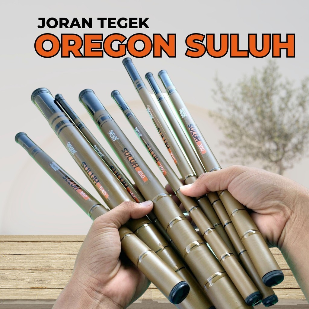 Tegek Pancing Oregon SULUH Ros Pendek Spek Lentur berbahan fiber joran pancing