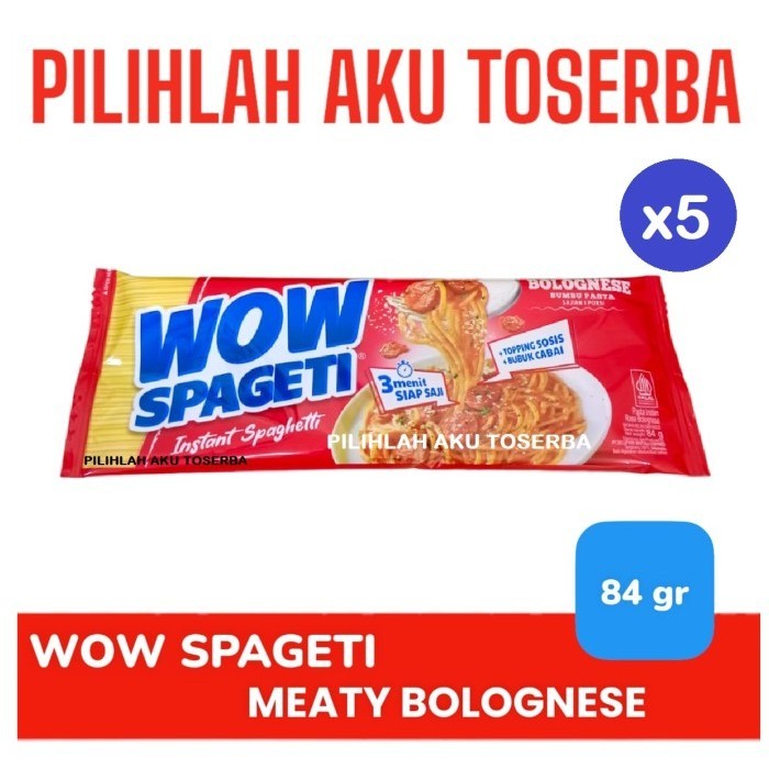 

WOW SPAGETI Meaty BOLOGNASE - Instant Spaghetti ( HARGA 5 PCS )