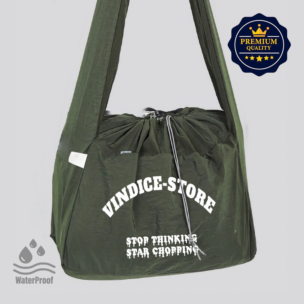 Tas Slingbag Dustin Army Barang Cewek Aesthetic Sekolah Kuliah Korean Style | Tas selempang Unisex