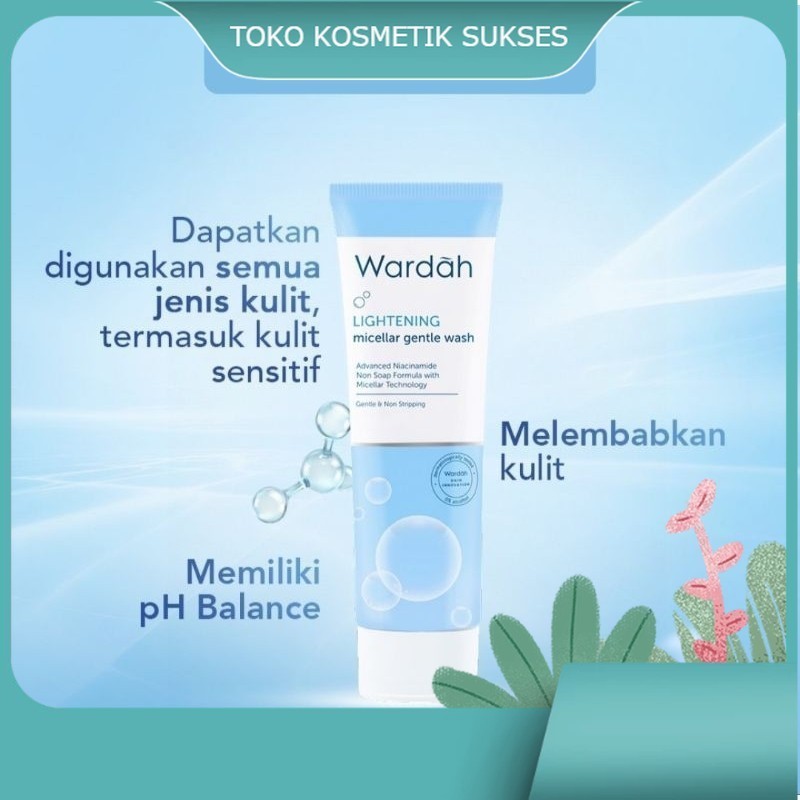 Wardah Lightening Micellar Gentle Wash | sabun cuci muka pria WARDAH