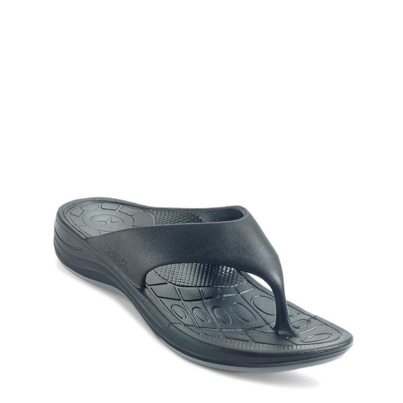 Aetrex Maui Orthotic Men's Flips - Black