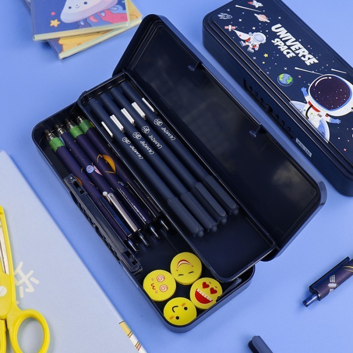 

promo ✨ -Kotak Pensil 2 Tingkat Anak-Anak dengan Sandi / Password Model Terbaru - Purple Sweet