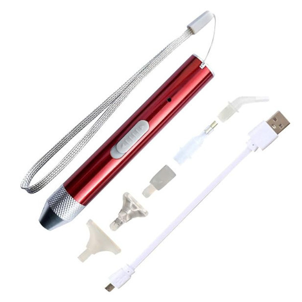 

5D/6D Rechargeable Diamond painting pen, point drill led pen - red