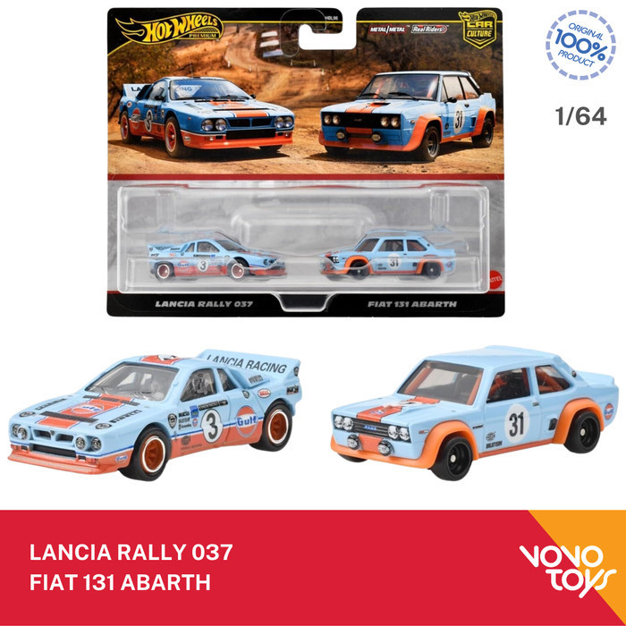 A2158 Hot Wheels 2 Twin Pack Lancia Rally 037 and Fiat 131 Abarth HotWheels