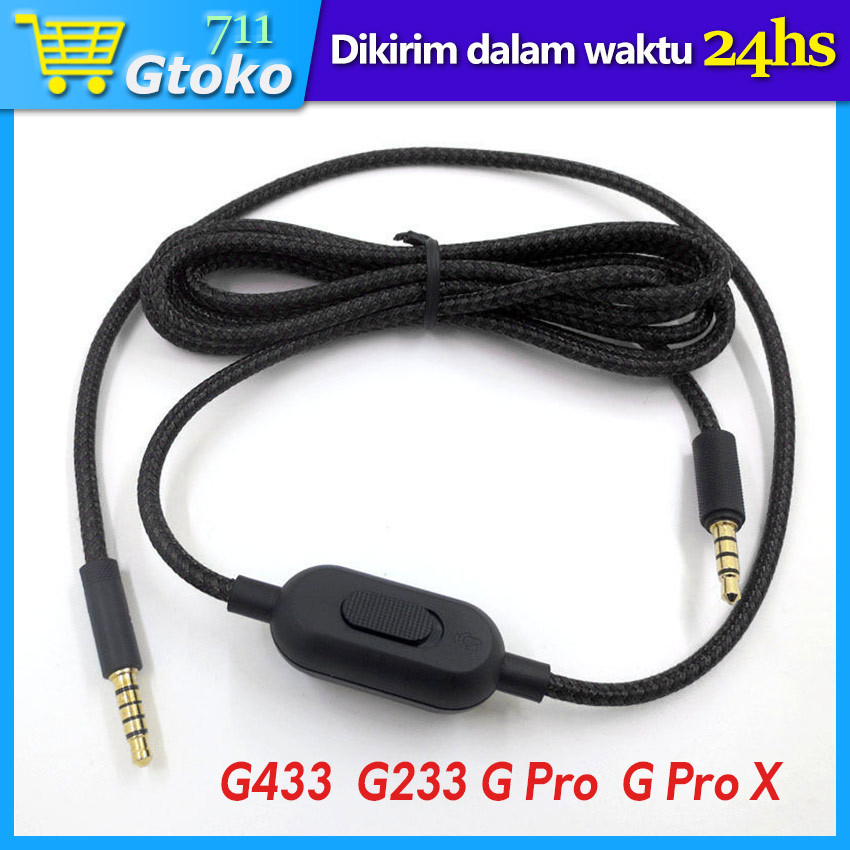 Kabel Gaming Headset Aux Cable For Logitech G Pro X G433 G233