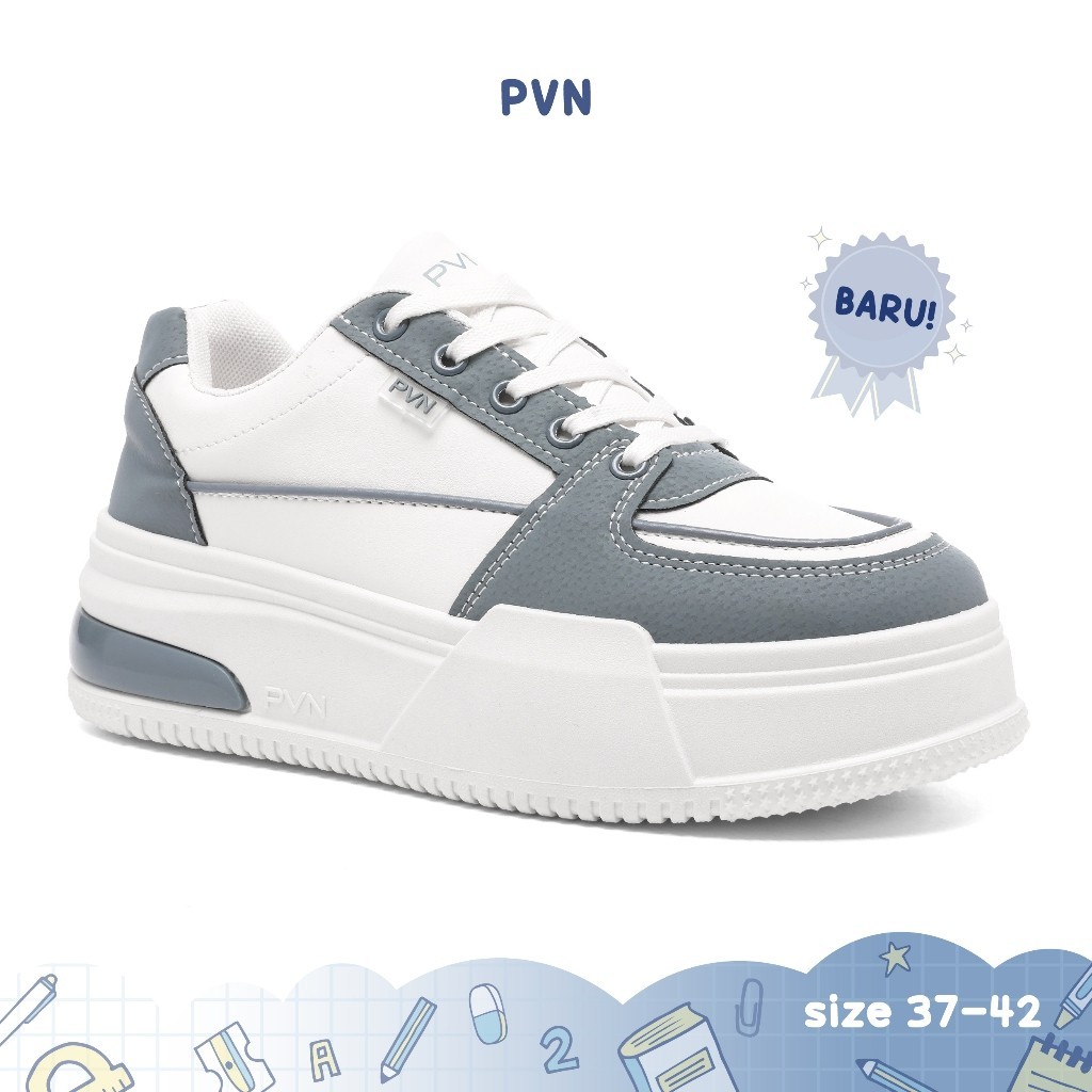 PROMO PVN Jaemin Sepatu Sneakers Kets Tali Collection Sepatu Putih Wanita 311