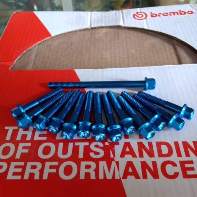 Baut posh original Thailand biru blue set cvt beat scoopy injeksi non esp vario karbu bukan probolt 