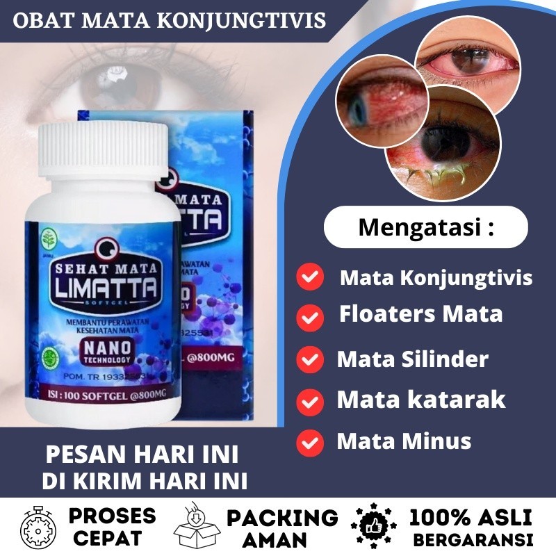 Limatta Softgel - Obat Mata Konjungtivitis , Obat Mata Merah Meradang, Obat Mata bengkak dan berair,