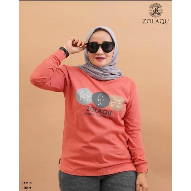 Kaos Lengan Panjang Zolaqu Original Cotton Combed 24s / Kaos Zolaqu SIZE (L-XL-XXL-XXXL) TERLARIS
