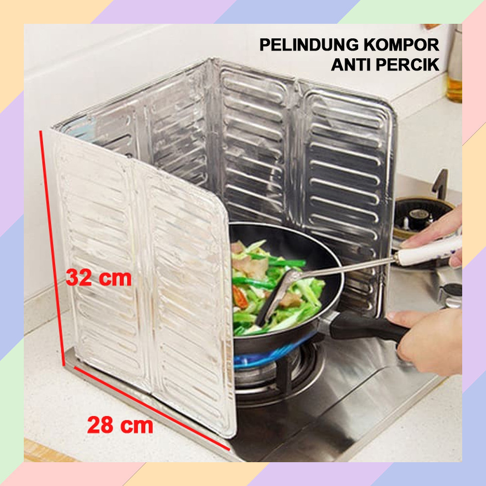 AR40 Pelindung KOMPOR ANTI PERCIK Minyak Panas Goreng Letup Cover Aluminium Foil Kotak 10B3