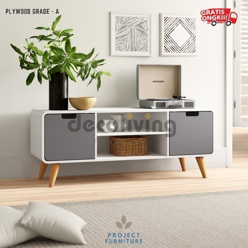 Zelena - Meja TV Rak / TV Minimalis Modern Panjang 150 Cm Maks TV 60" Sudah Dirakit