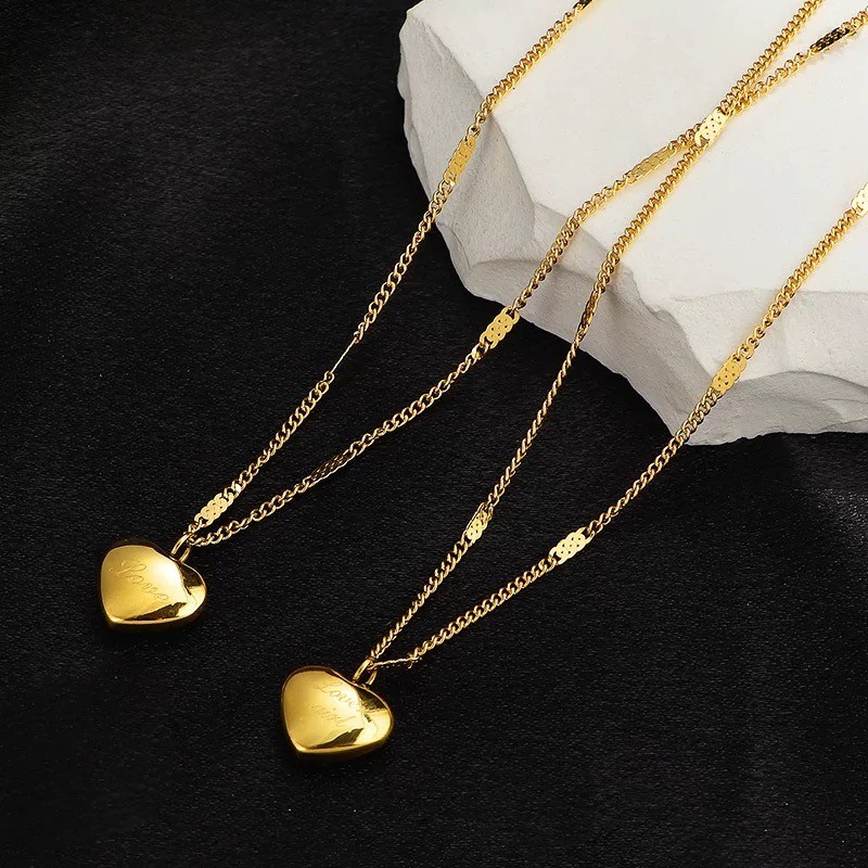 kalung liontin emas asli kalung titanium wanita kalung liontin emas asli kalung titanium liontin tit