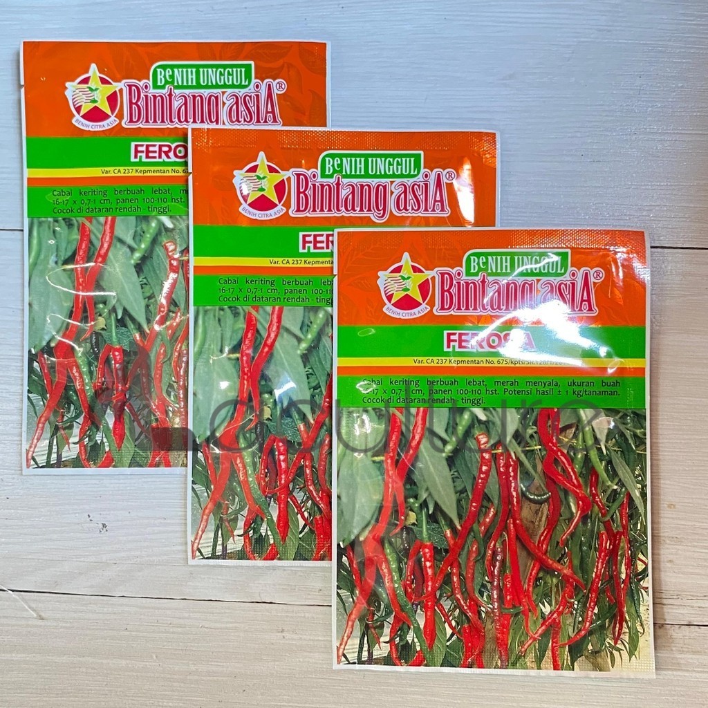 Benih Cabe Cabai Keriting FEROSA Isi 10 gram Benih Bintang Asia